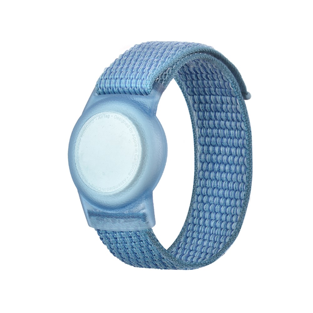  Apple AirTag 2/1 Nylon Armband För Barn (S) Blå