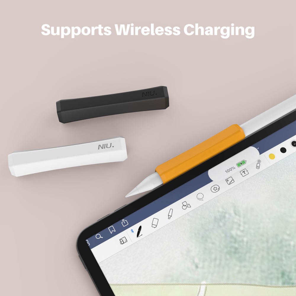 AHASTYLE AHASTYLE Apple Pencil 1/2/Pro Penngrepp Silikon Svart