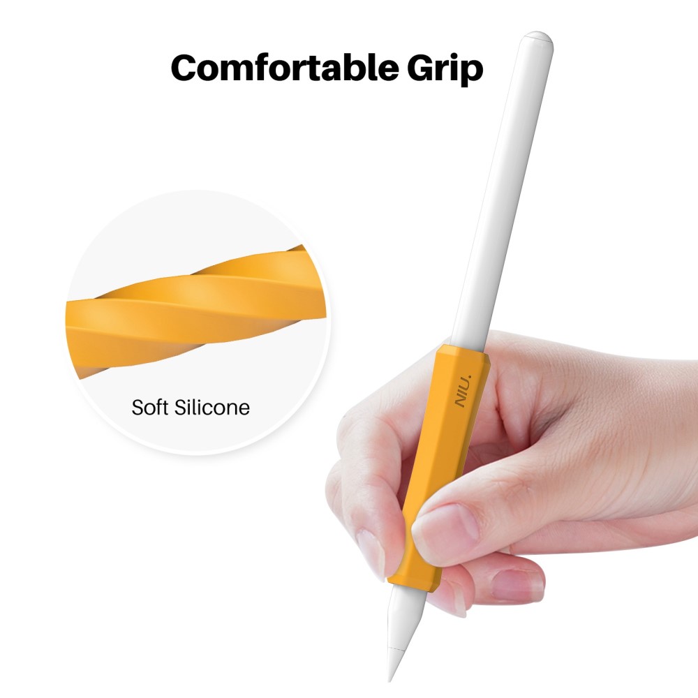 AHASTYLE AHASTYLE Apple Pencil 1/2/Pro Penngrepp Silikon Svart