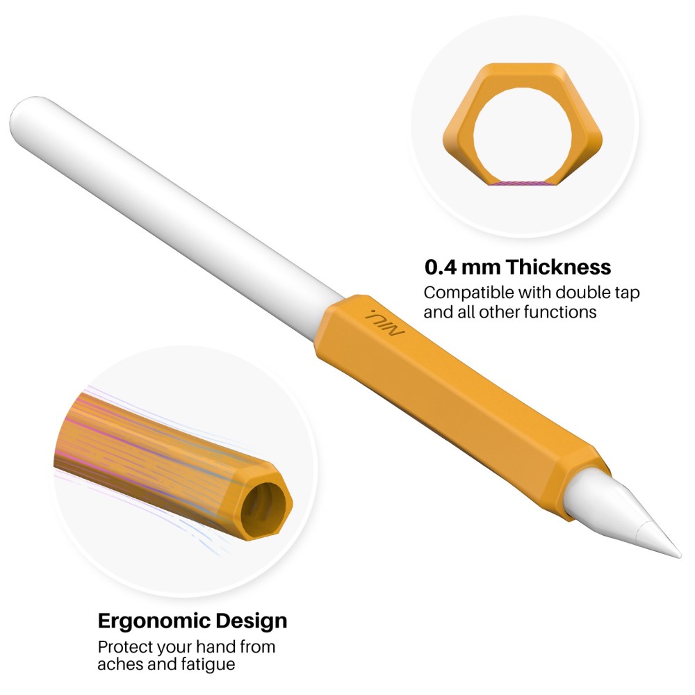 AHASTYLE AHASTYLE Apple Pencil 1/2/Pro Penngrepp Silikon Svart