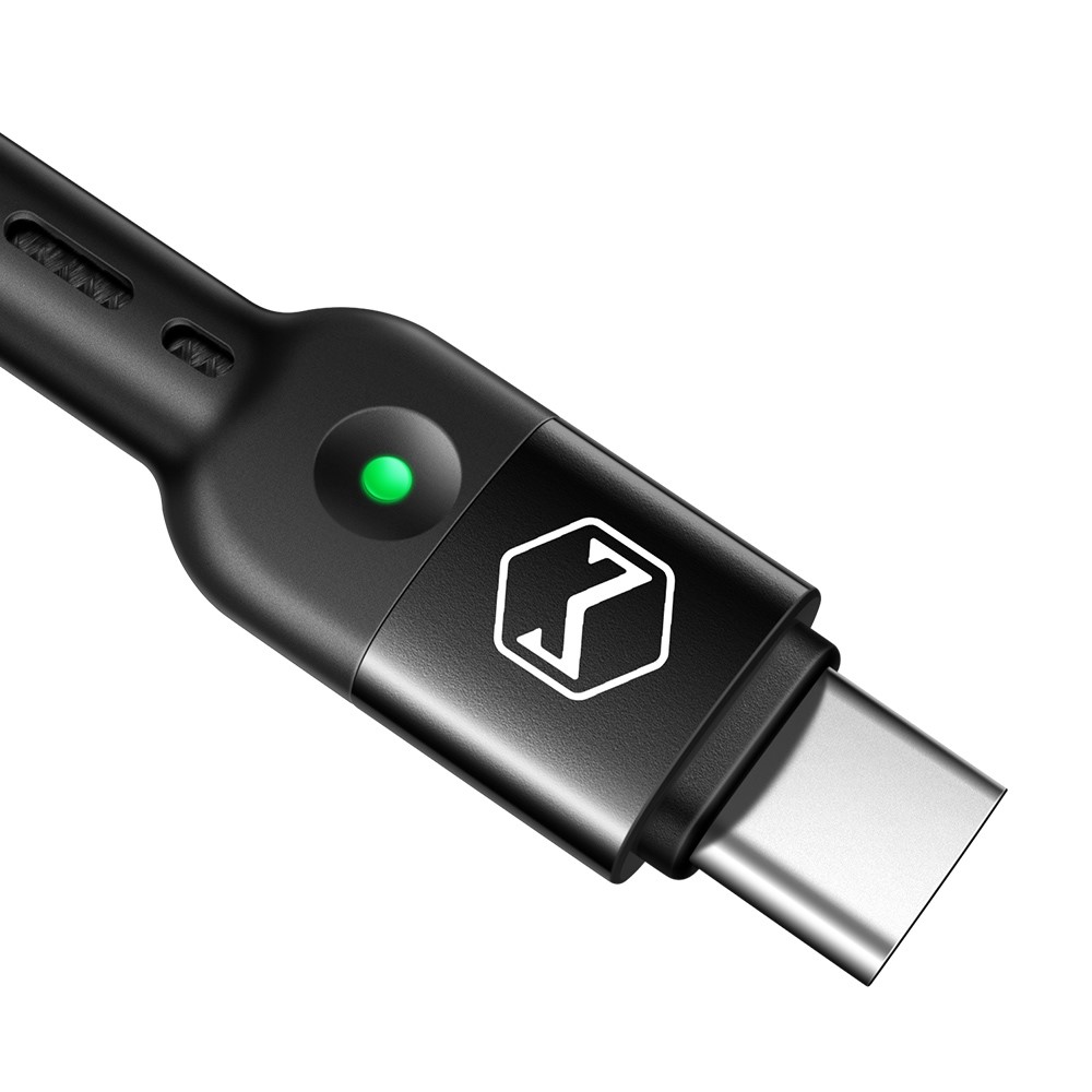 MCDODO Mcdodo 1.8m QC 3.0/4.0 USB-C Flexibel Nylon Kabel Svart