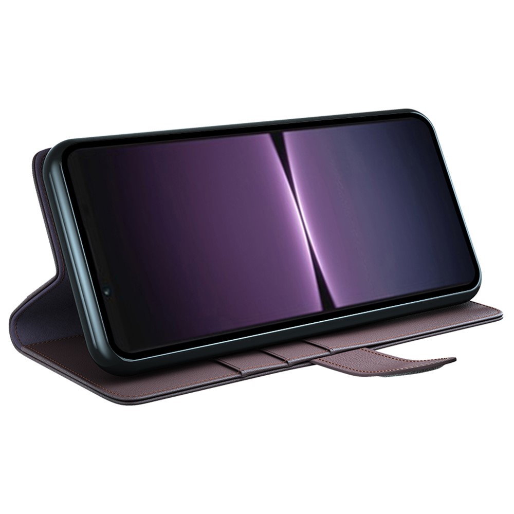  Sony Xperia 1 V Fodral Premium Split Läder Brun