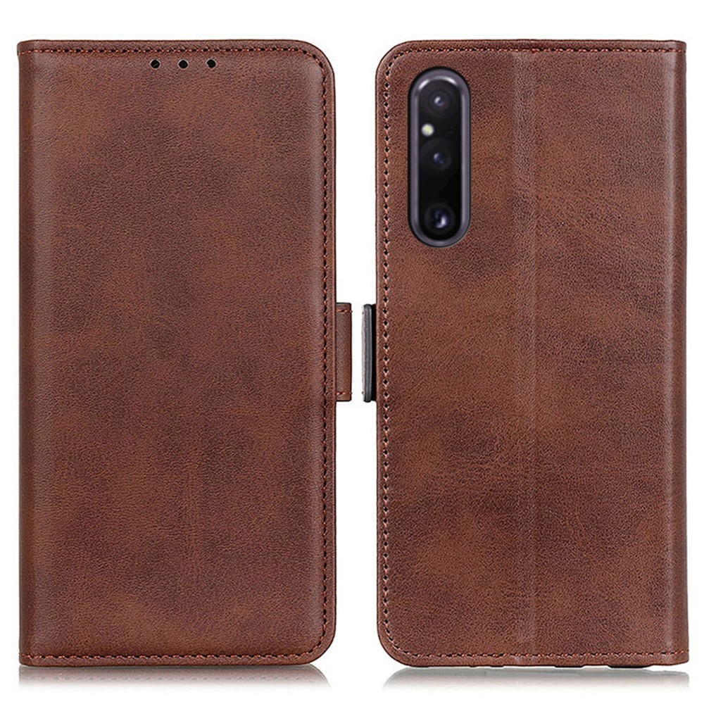  Sony Xperia 1 V Fodral Magnetisk Stängning Brun