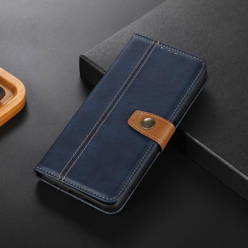  Sony Xperia 1 V Fodral Dual-Color Läder Blå