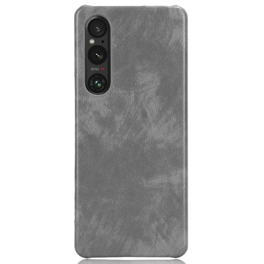  Sony Xperia 1 V Skal Slim Läder Grå