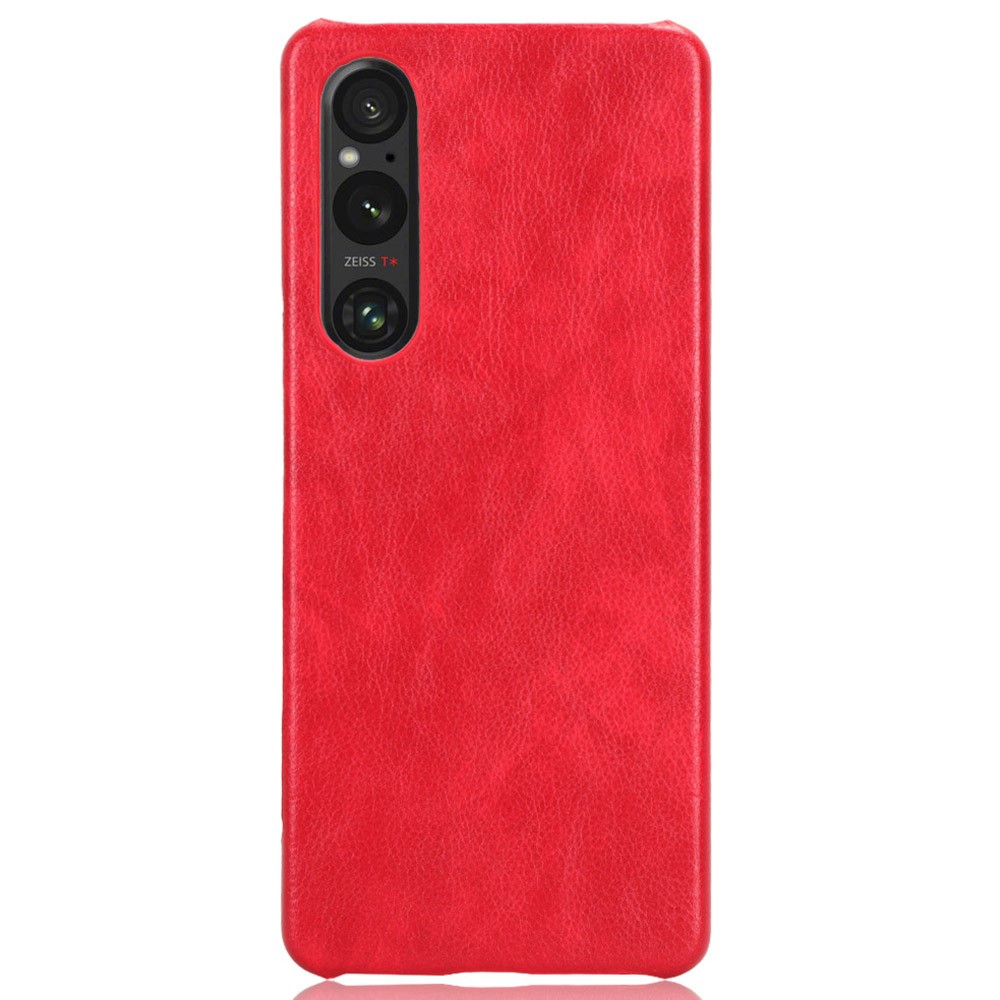  Sony Xperia 1 V Skal Slim Läder Röd