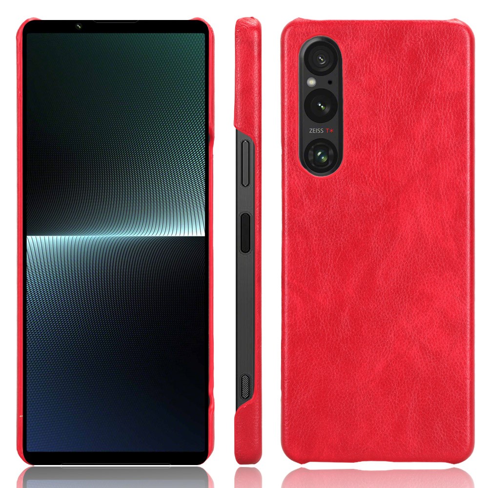  Sony Xperia 1 V Skal Slim Läder Röd