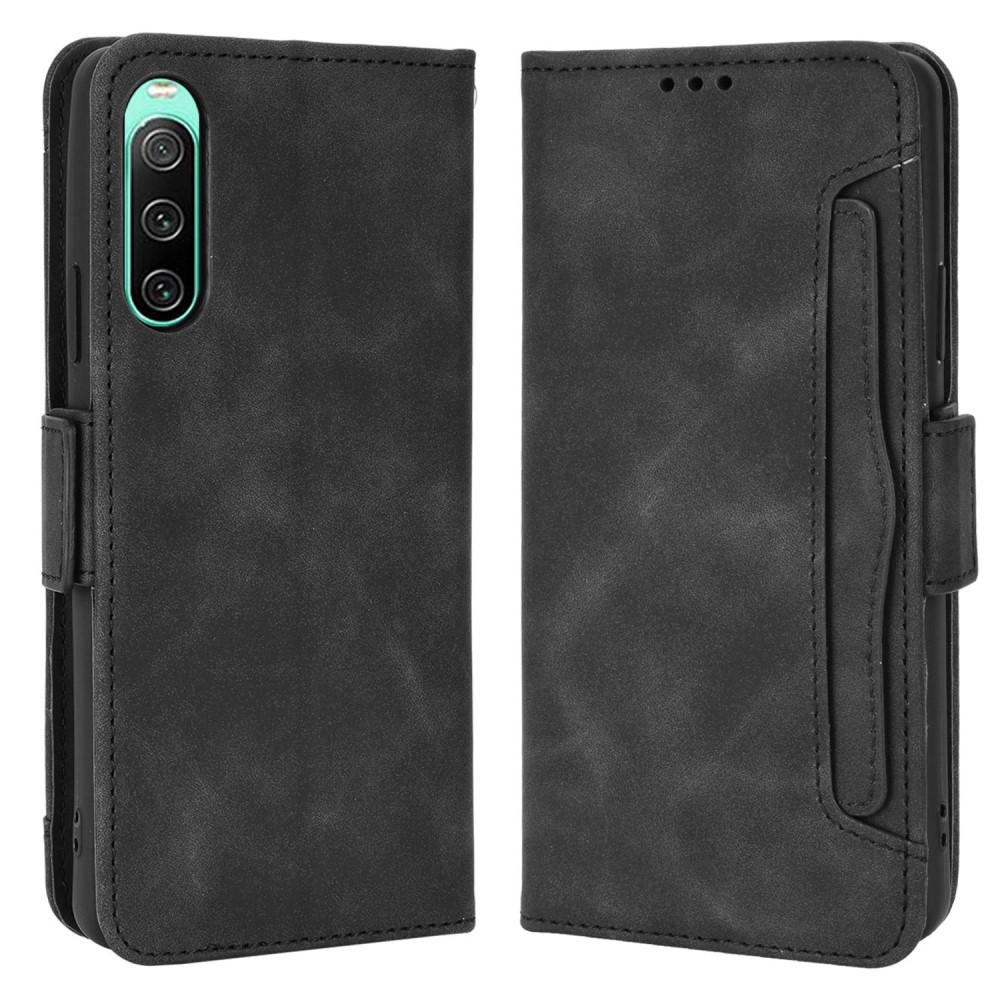  Sony Xperia 10 V Fodral Med Avtagbart Kortfodral Svart