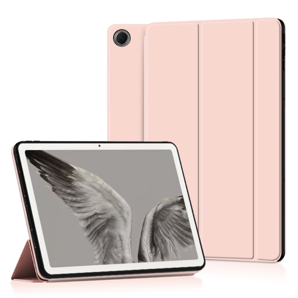  Google Pixel Tablet Fodral Tri-Fold Läder Ljus Rosa