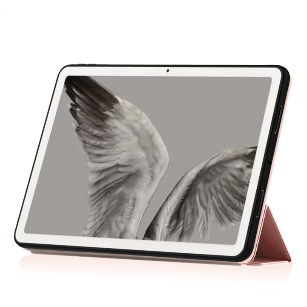  Google Pixel Tablet Fodral Tri-Fold Läder Ljus Rosa