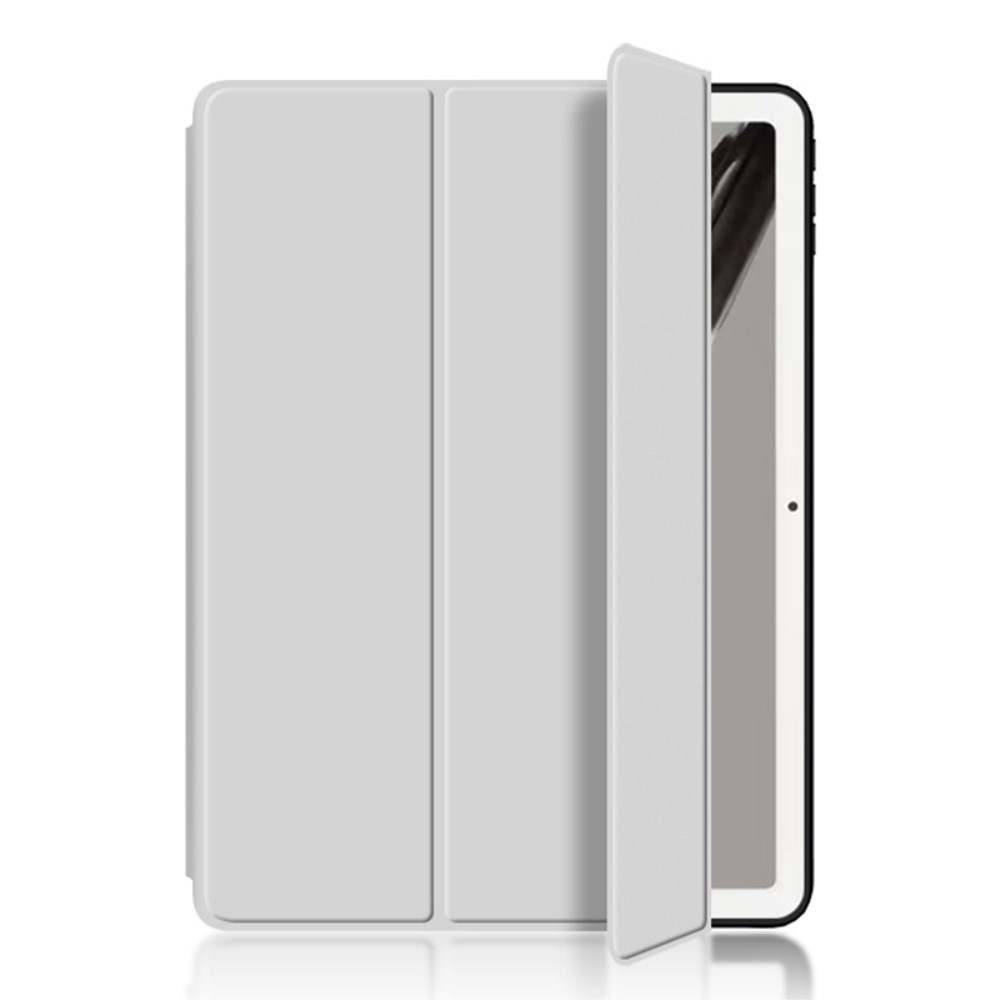  Google Pixel Tablet Fodral Tri-Fold Läder Grå