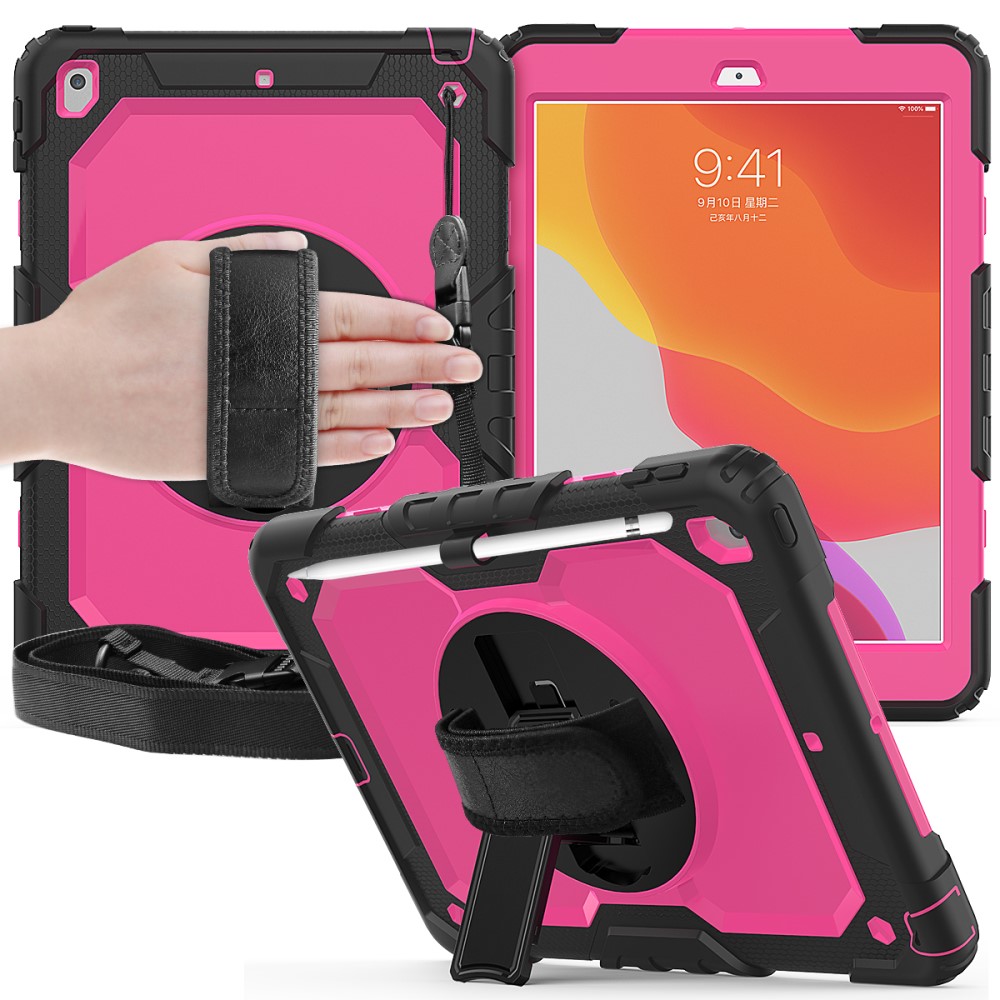  iPad 10.2 2019/2020/2021 Skal 360° Kickstand Med Strap