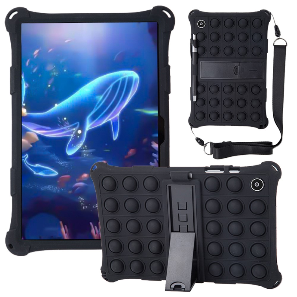  Galaxy Tab A8 10.5 Skal Pop It Fidget Kickstand Svart