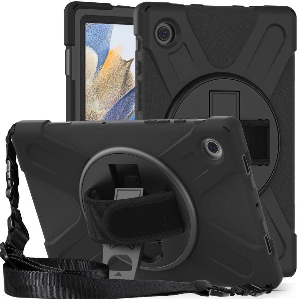  Galaxy Tab A8 10.5 Roterande X-Shape Hybrid Skal