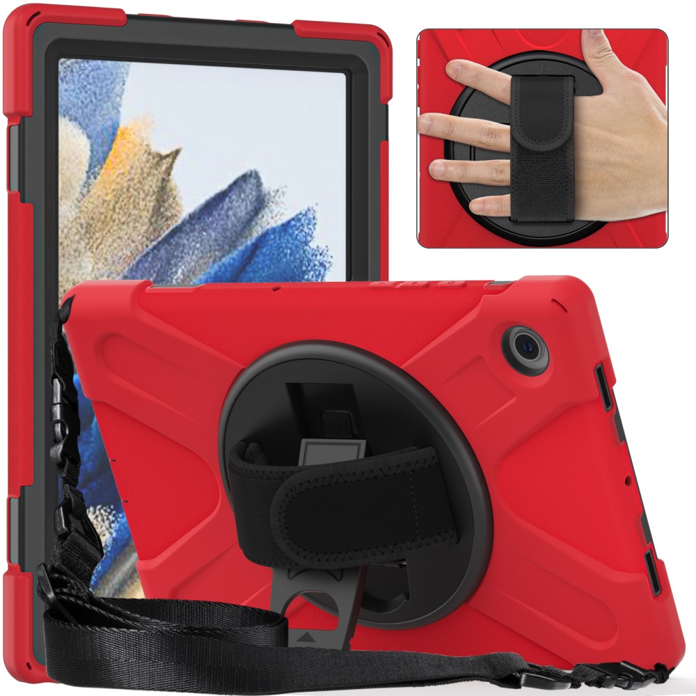  Galaxy Tab A8 10.5 Roterande X-Shape Hybrid Skal