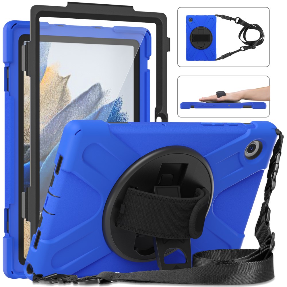  Galaxy Tab A8 10.5 Roterande X-Shape Hybrid Skal