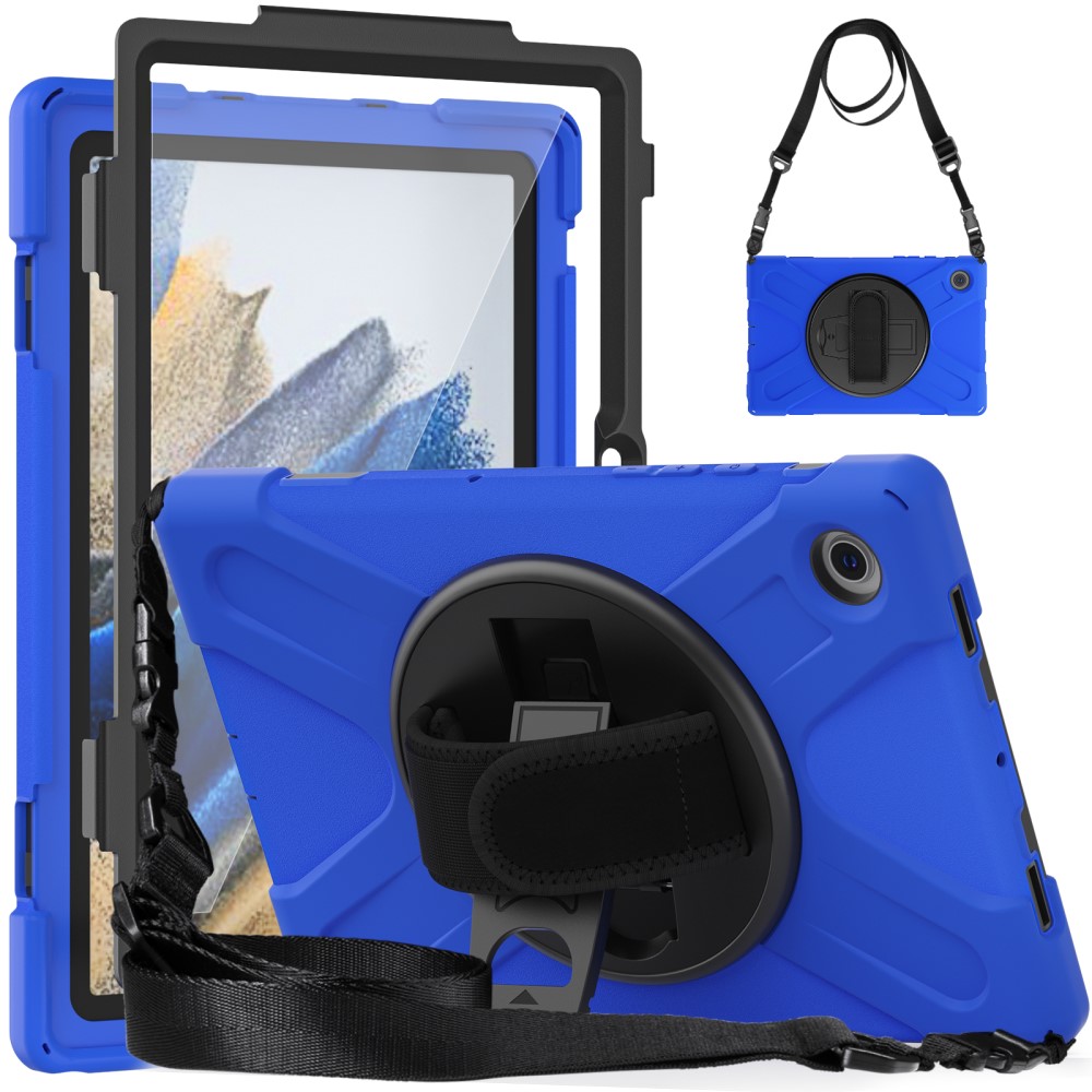  Galaxy Tab A8 10.5 Roterande X-Shape Hybrid Skal