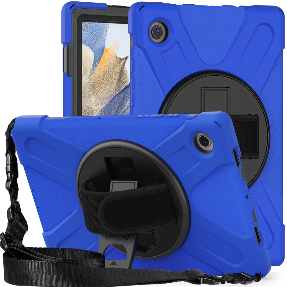  Galaxy Tab A8 10.5 Roterande X-Shape Hybrid Skal