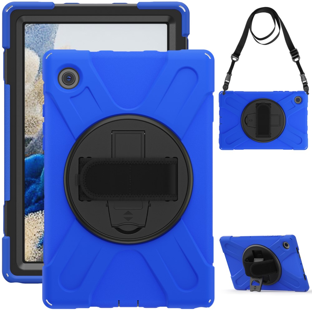  Galaxy Tab A8 10.5 Roterande X-Shape Hybrid Skal