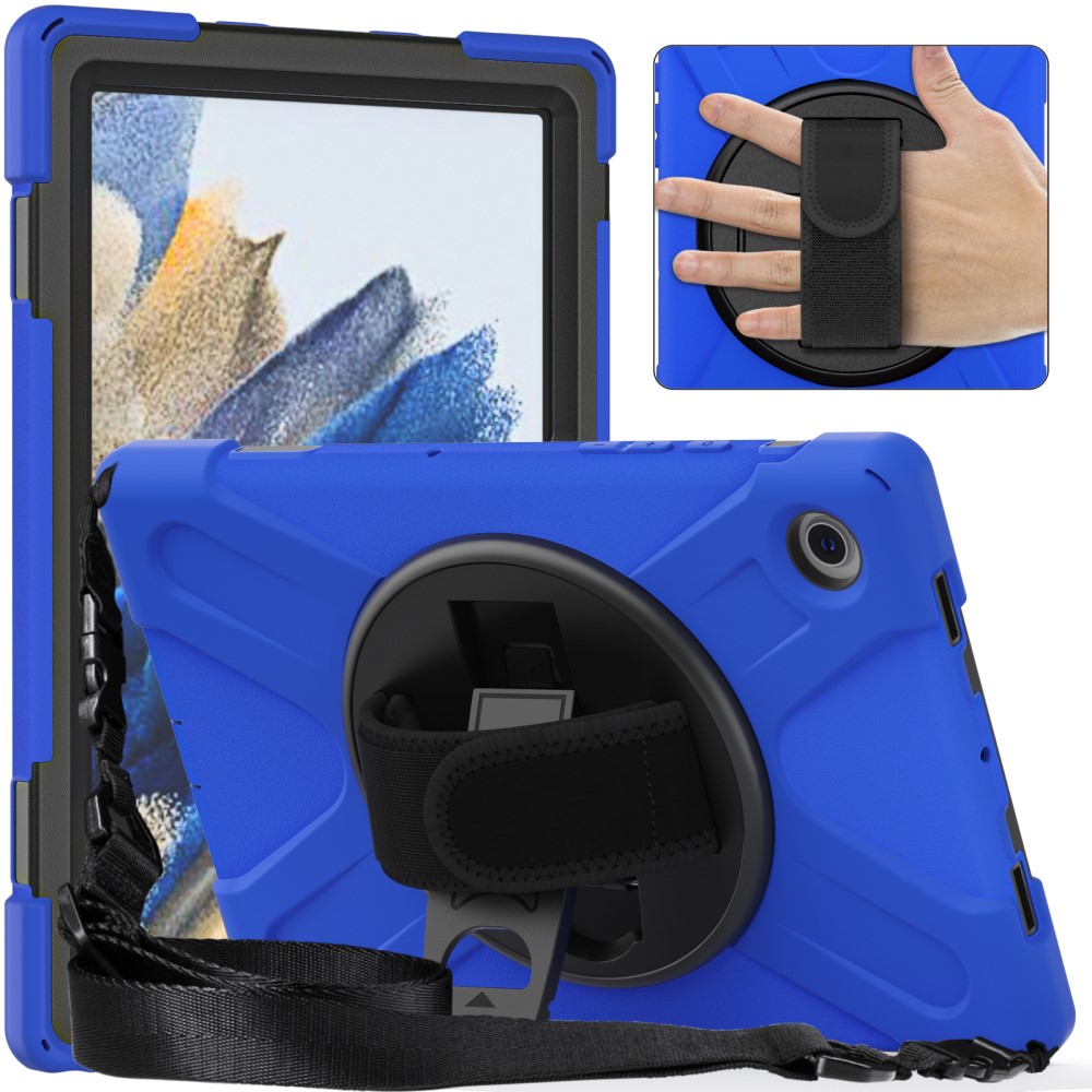  Galaxy Tab A8 10.5 Roterande X-Shape Hybrid Skal