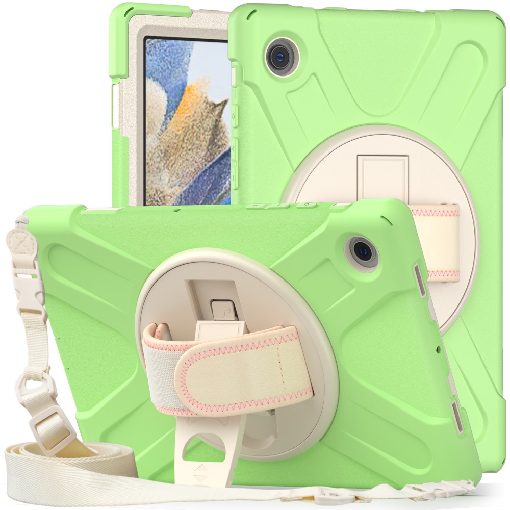  Galaxy Tab A8 10.5 Roterande X-Shape Hybrid Skal