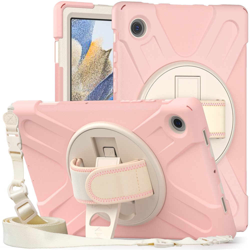  Galaxy Tab A8 10.5 Roterande X-Shape Hybrid Skal