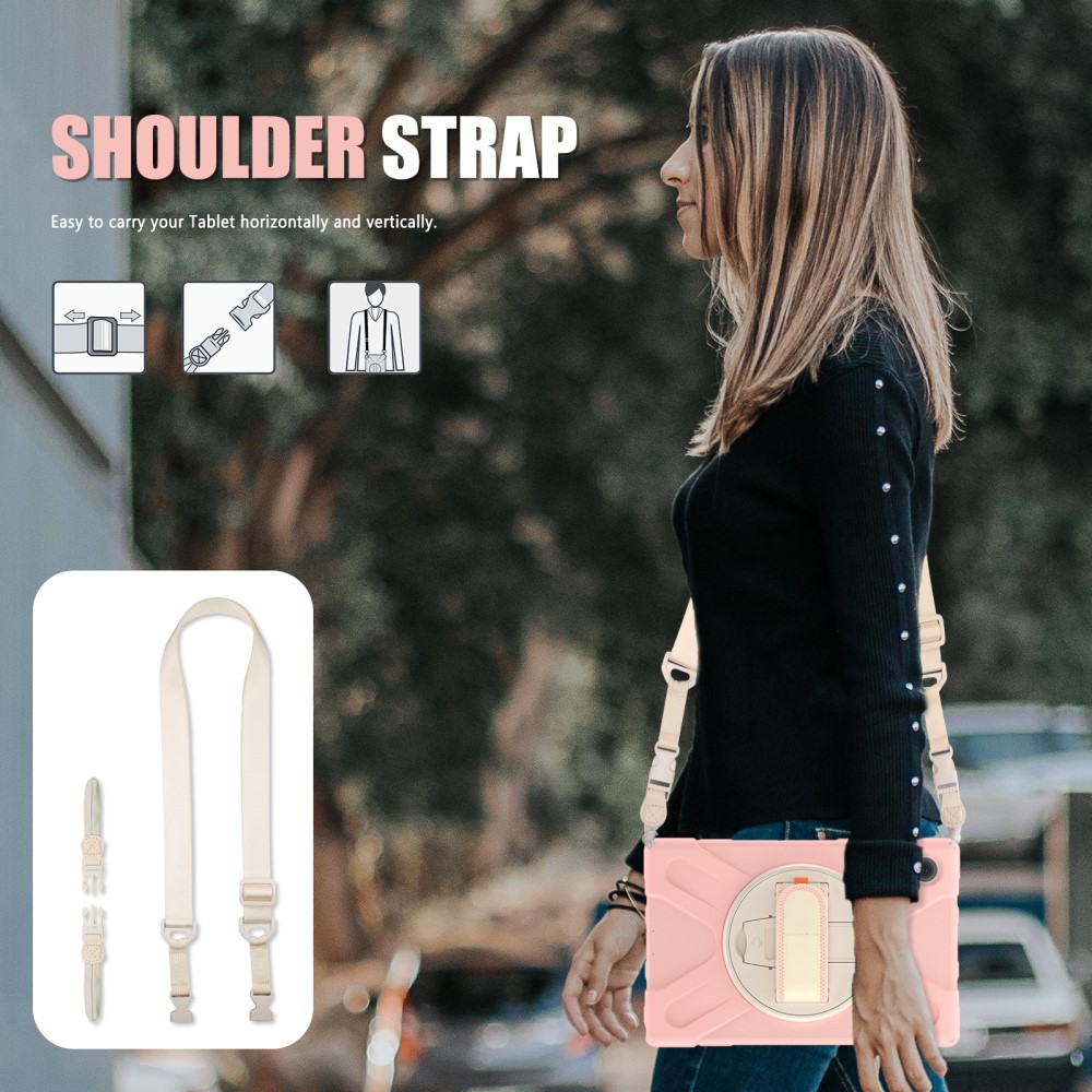  Galaxy Tab A8 10.5 Roterande X-Shape Hybrid Skal
