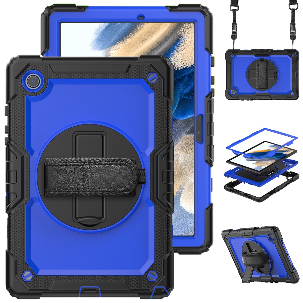  Galaxy Tab A8 10.5 Skal Shockproof Hybrid Kickstand Strap