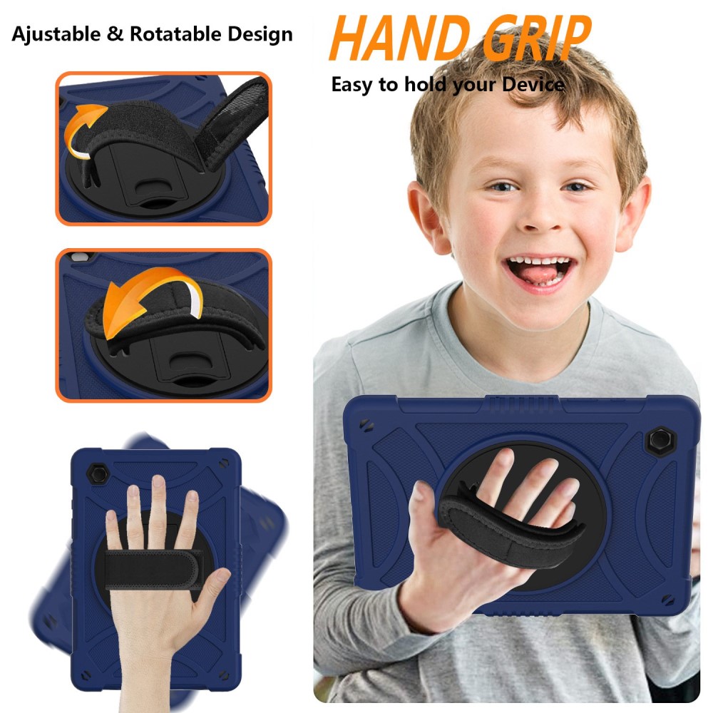  Galaxy Tab A8 Skal Hybrid Shockproof Kickstand Mörk Blå
