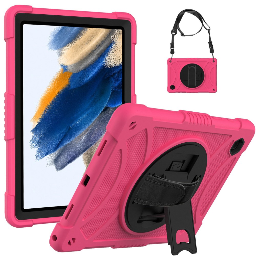  Galaxy Tab A8 Skal Hybrid Shockproof Kickstand Rosa