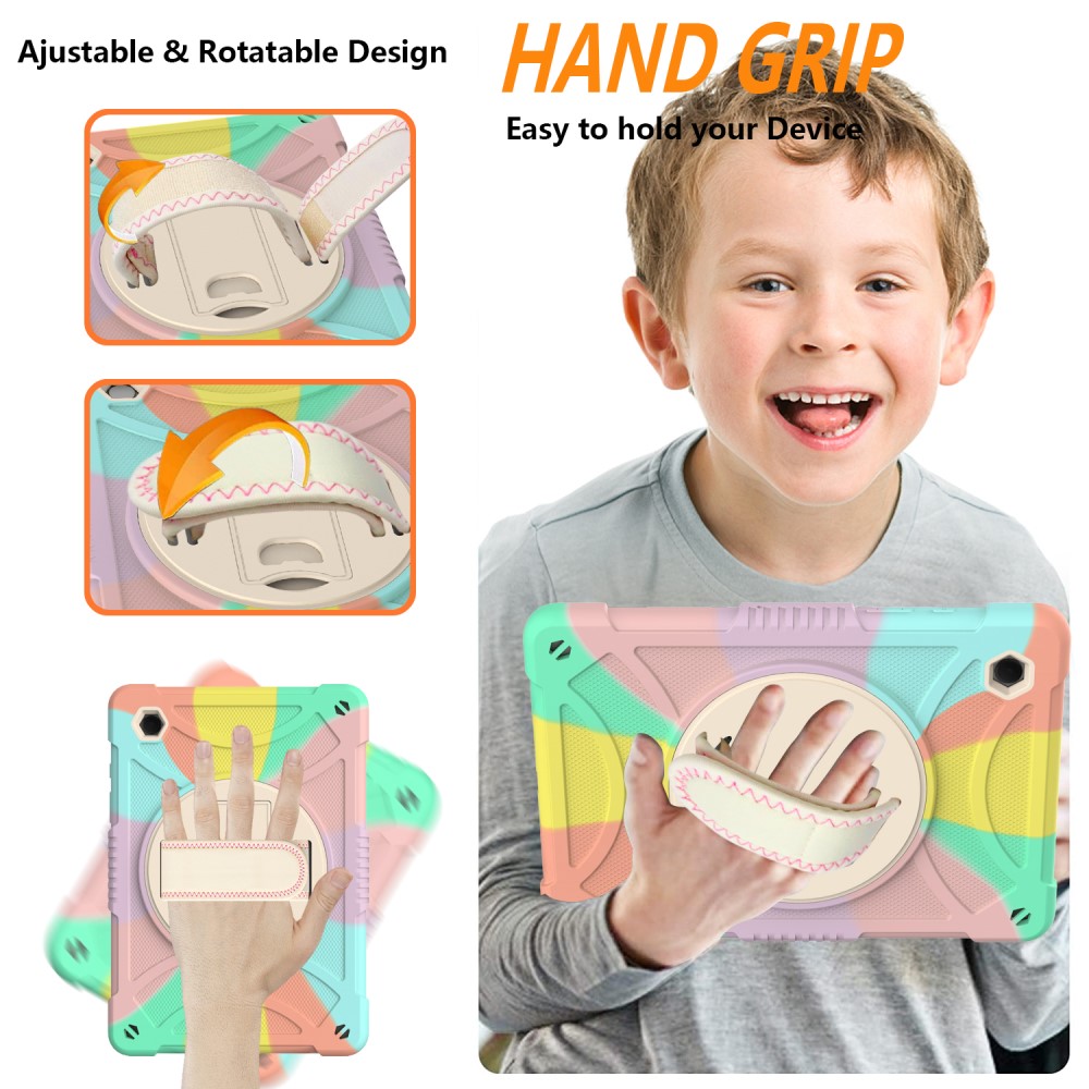  Galaxy Tab A8 Skal Hybrid Shockproof Kickstand Colorful