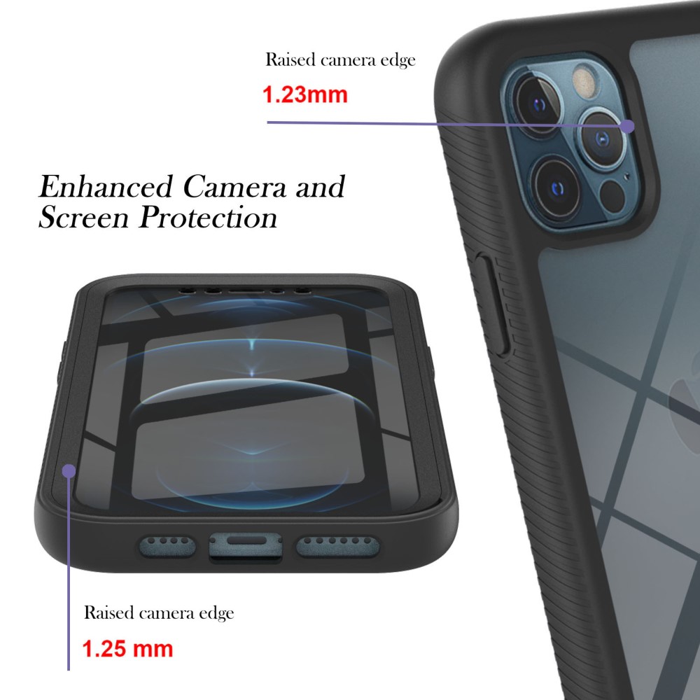  iPhone 12 Pro Max Skal 360 Hybrid Defense Svart