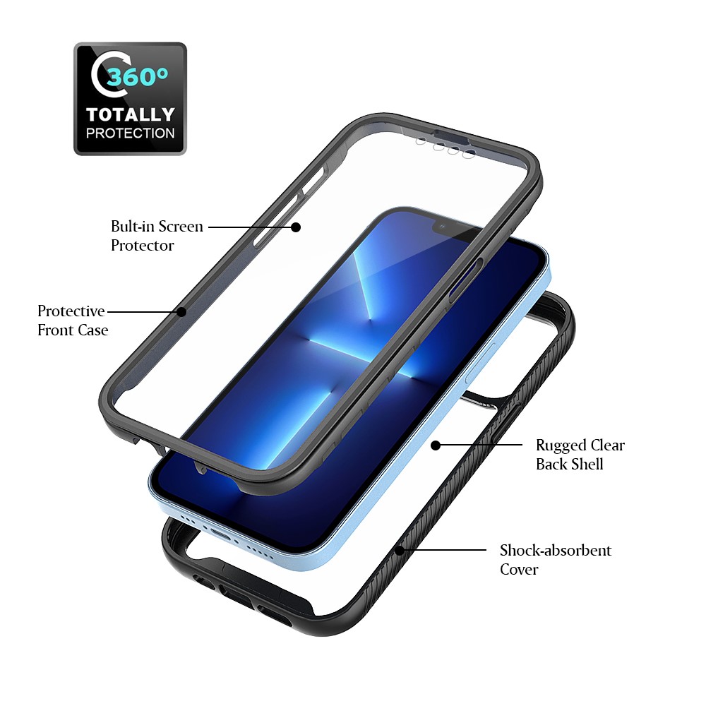  iPhone 13 Pro Skal 360 Hybrid Defense Svart