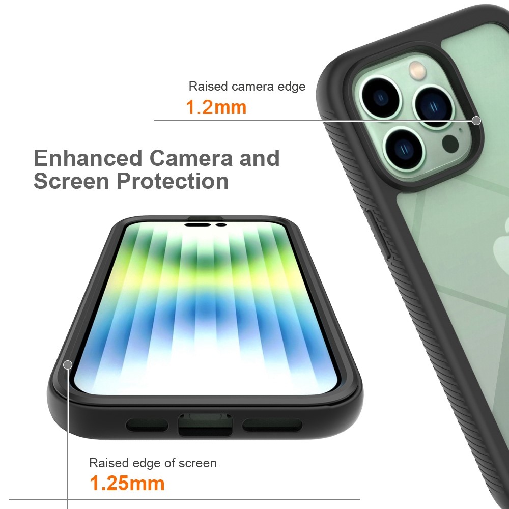  iPhone 14 Pro Skal 360 Hybrid Defense Svart
