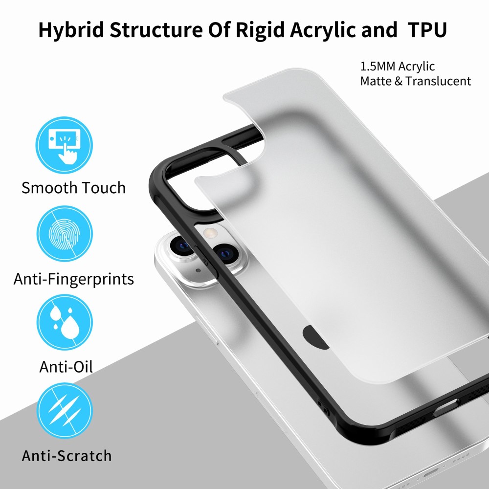 LEEU DESIGN LEEU DESIGN iPhone 14 Plus Skal AirBag Hybrid Matt Svart