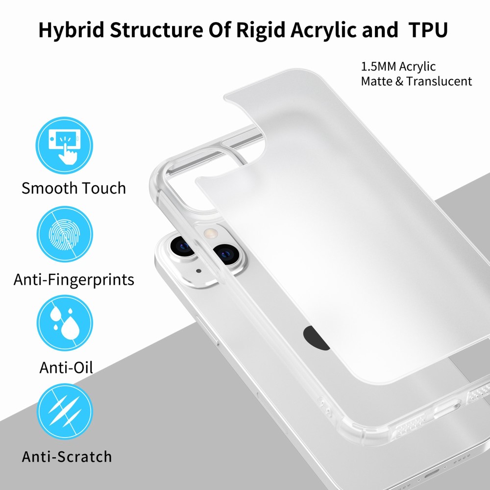 LEEU DESIGN LEEU DESIGN iPhone 14 Plus Skal AirBag Hybrid Matt Transparent