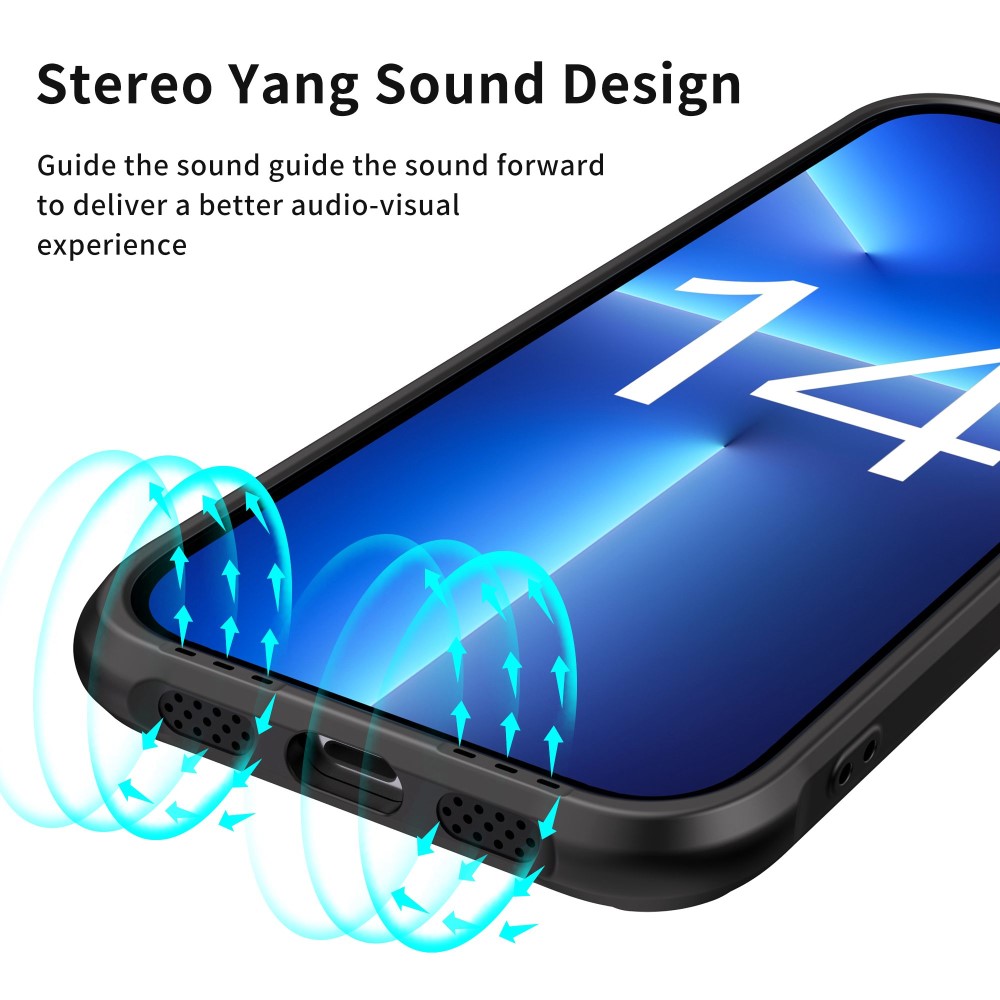 LEEU DESIGN LEEU DESIGN iPhone 14 Skal AirBag Hybrid Matt Svart