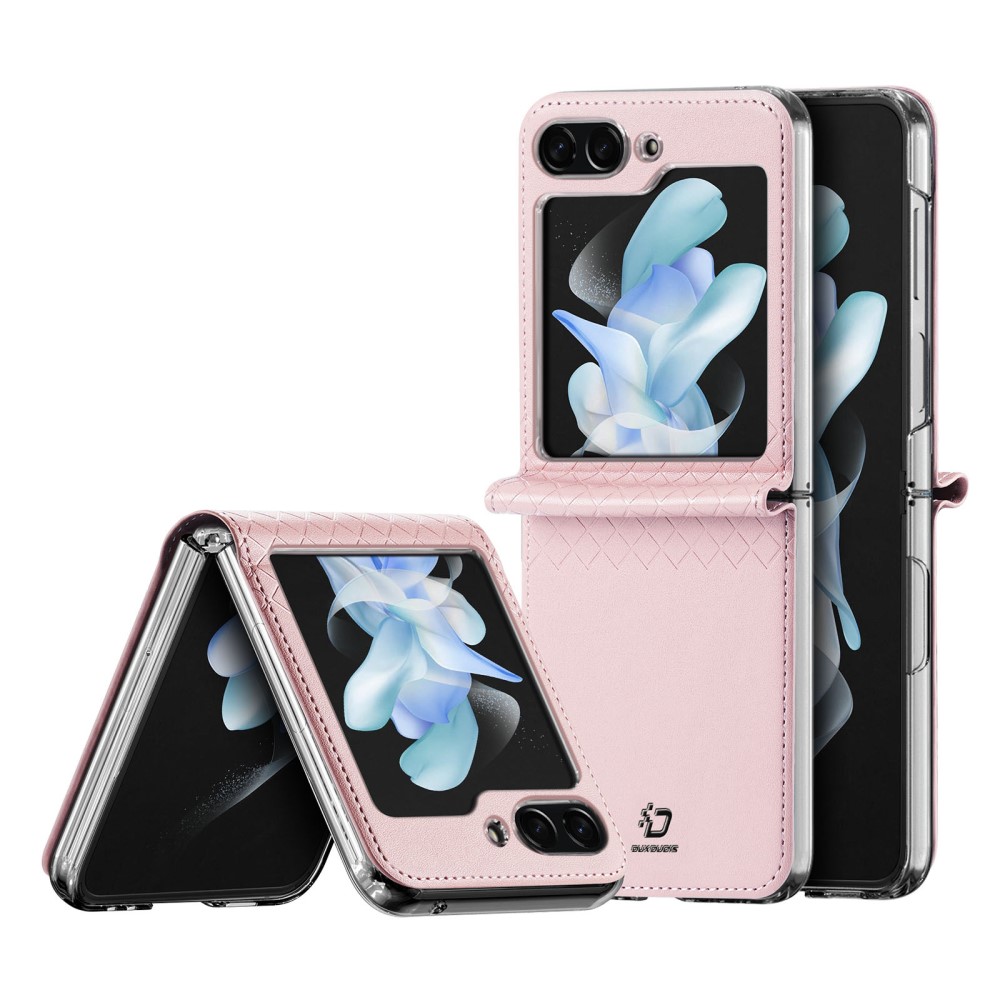 DUX DUCIS DUX DUCIS Galaxy Z Flip 5 Skal Bril PU-Läder Rosa