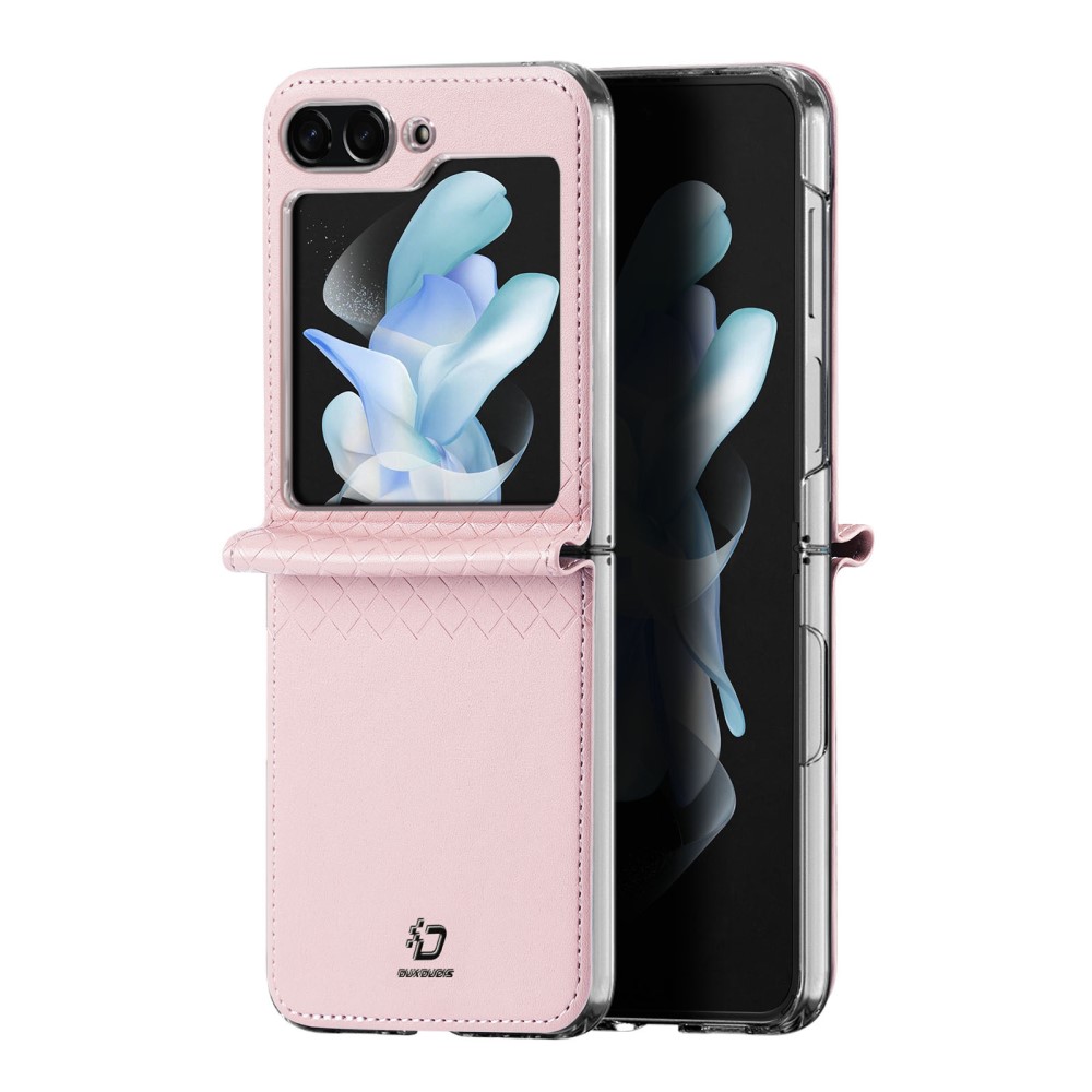 DUX DUCIS DUX DUCIS Galaxy Z Flip 5 Skal Bril PU-Läder Rosa