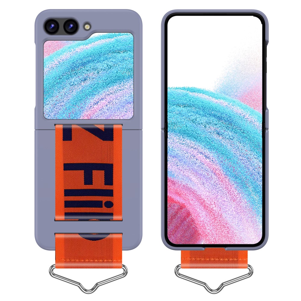  Samsung Galaxy Z Flip 5 Skal Bälte Lila/Orange
