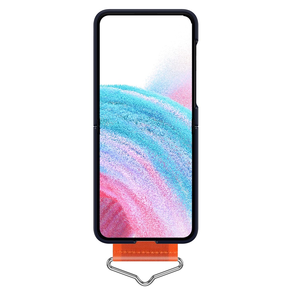  Samsung Galaxy Z Flip 5 Skal Bälte Mörk Blå/Orange