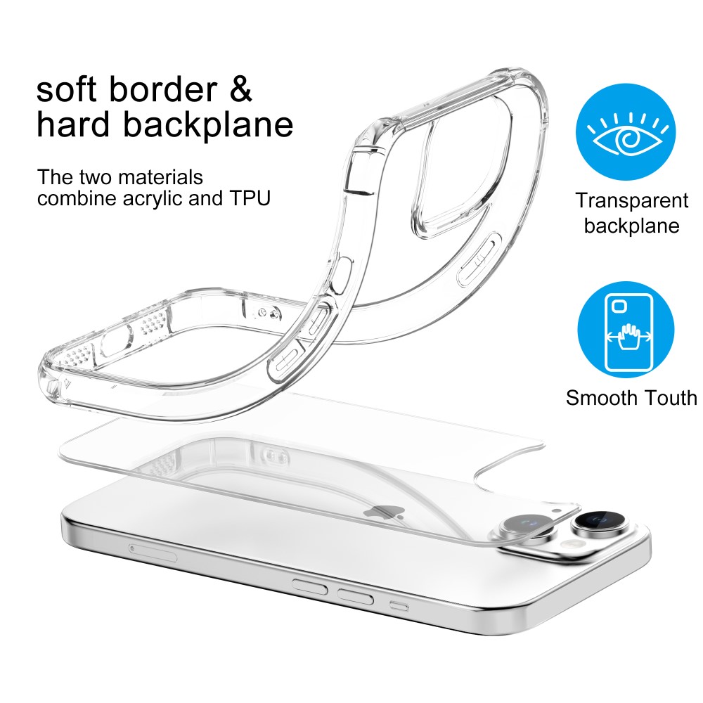 LEEU DESIGN LEEU DESIGN iPhone 15 Plus Skal AirBag Hybrid Transparent