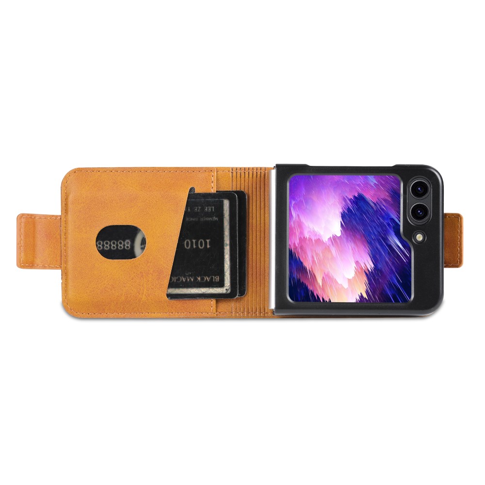 AZNS AZNS Galaxy Z Flip 5 Fodral Läder Brun