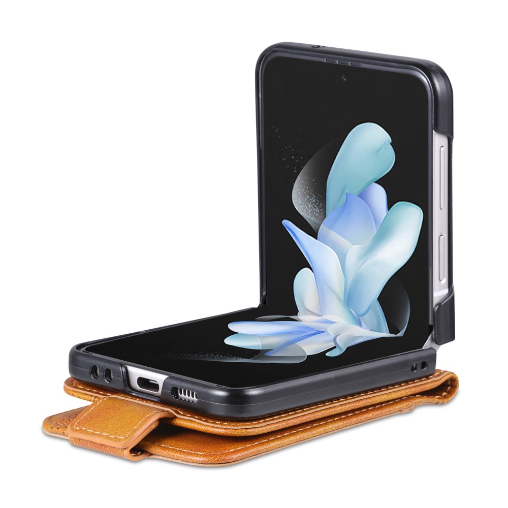 AZNS AZNS Galaxy Z Flip 5 Fodral Läder Brun