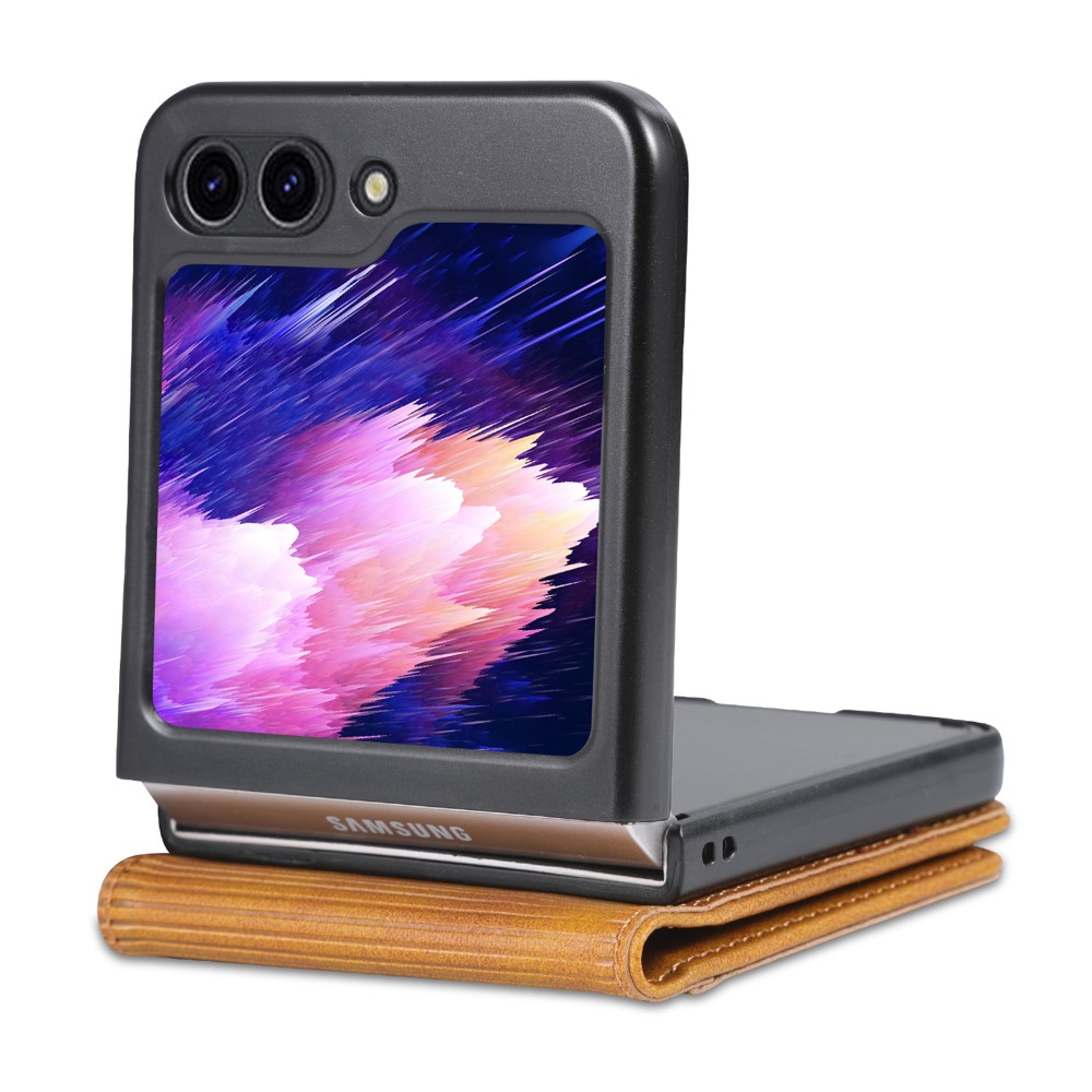 AZNS AZNS Galaxy Z Flip 5 Fodral Läder Brun