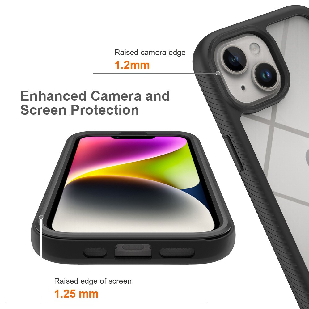  iPhone 15 Skal 360 Hybrid Defense Svart