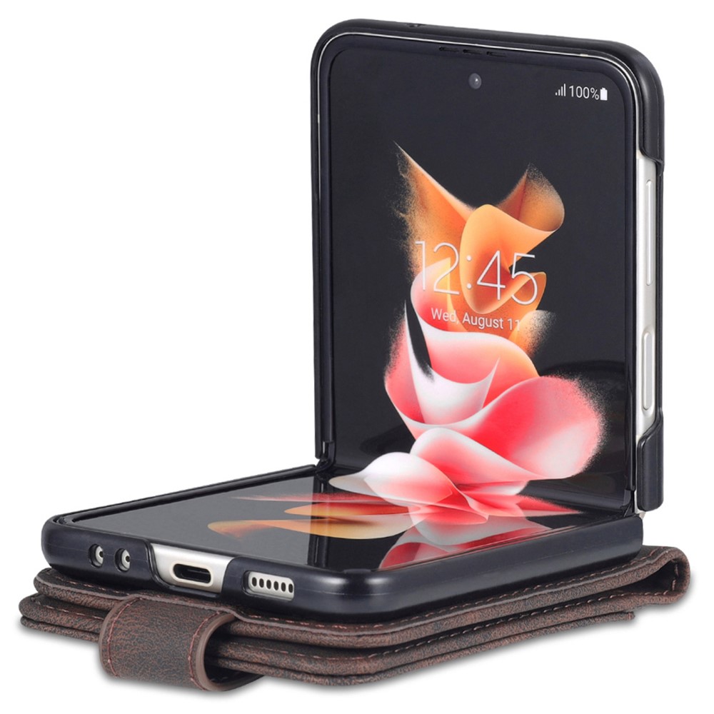 AZNS AZNS Galaxy Z Flip 5 Fodral PU-Läder Brun