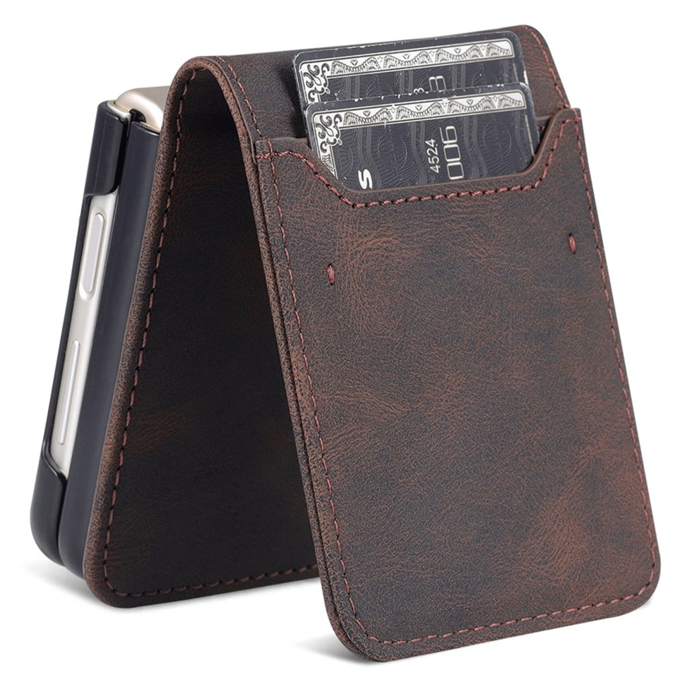 AZNS AZNS Galaxy Z Flip 5 Fodral PU-Läder Brun