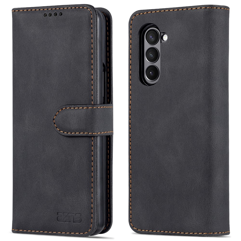 AZNS AZNS Galaxy Z Fold 5 Fodral Läder Svart