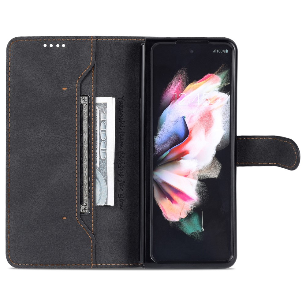 AZNS AZNS Galaxy Z Fold 5 Fodral Läder Svart